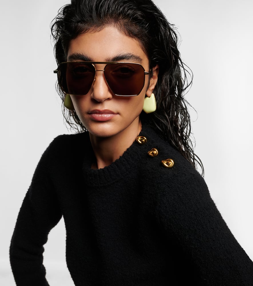 BOTTEGA VENETA AVIATOR SUNGLASSES P00463572