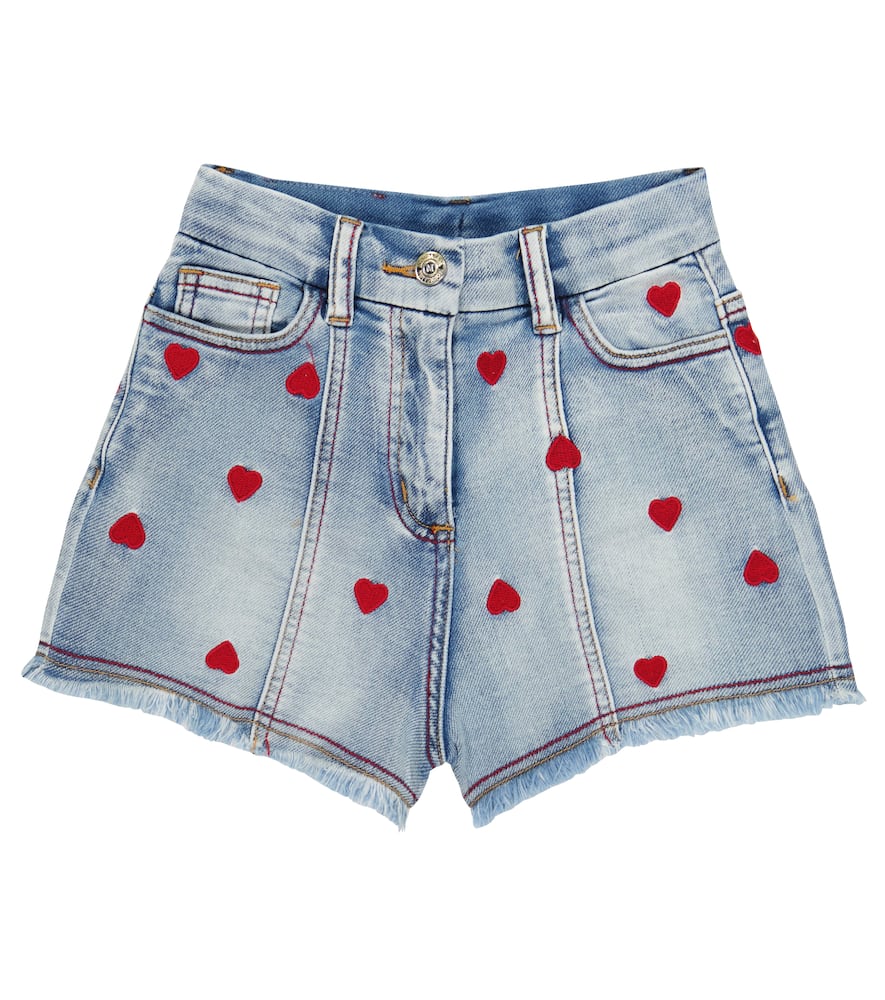 Monnalisa Embroidered denim shorts