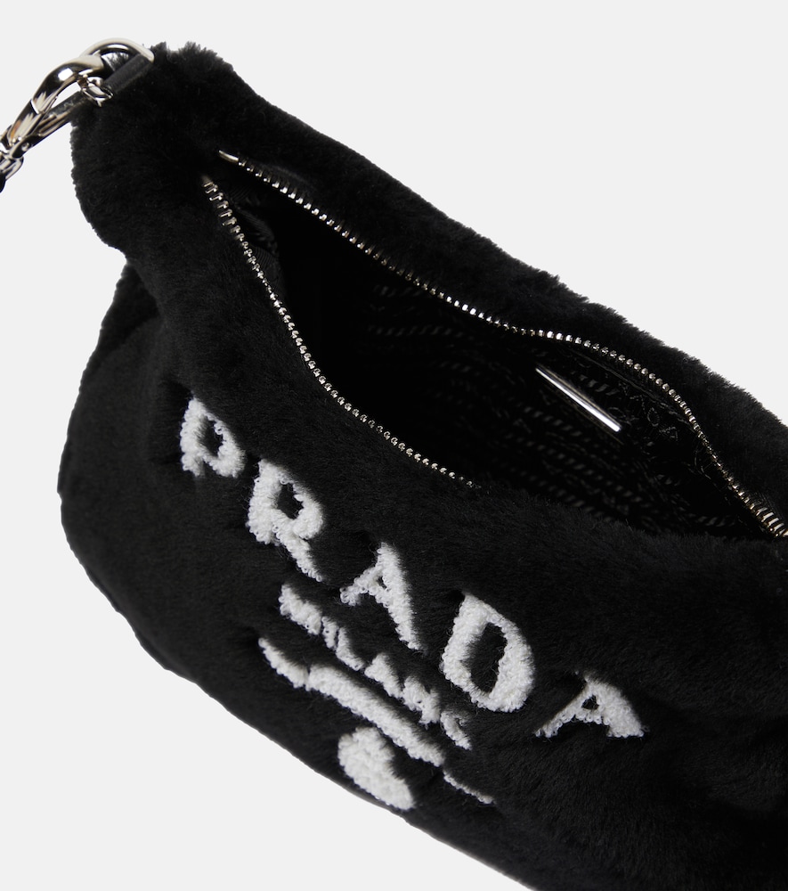  Prada Prada Prada Re-edition 2005 Small Shearling Shoulder Bag 