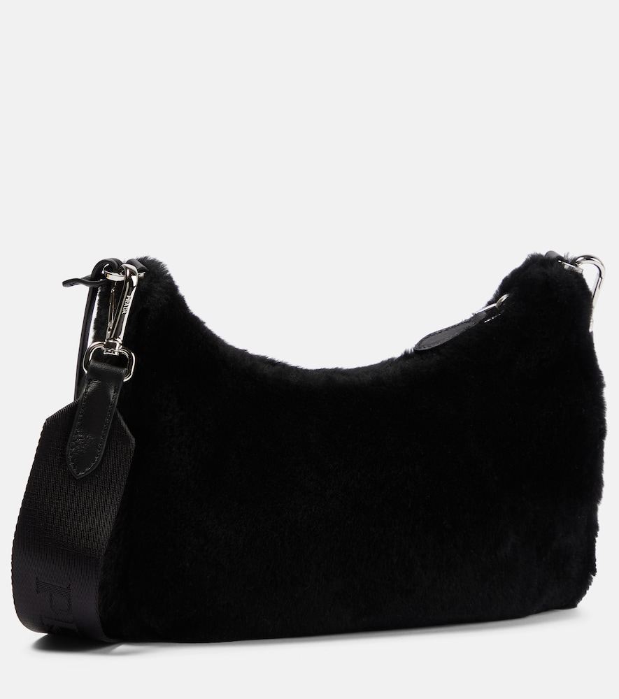  Prada Prada Prada Re-edition 2005 Small Shearling Shoulder Bag 