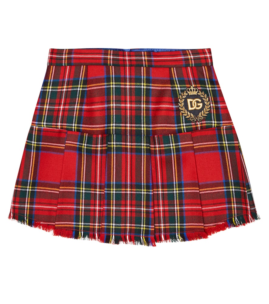 Dolce & Gabbana Kids Checked wool skirt