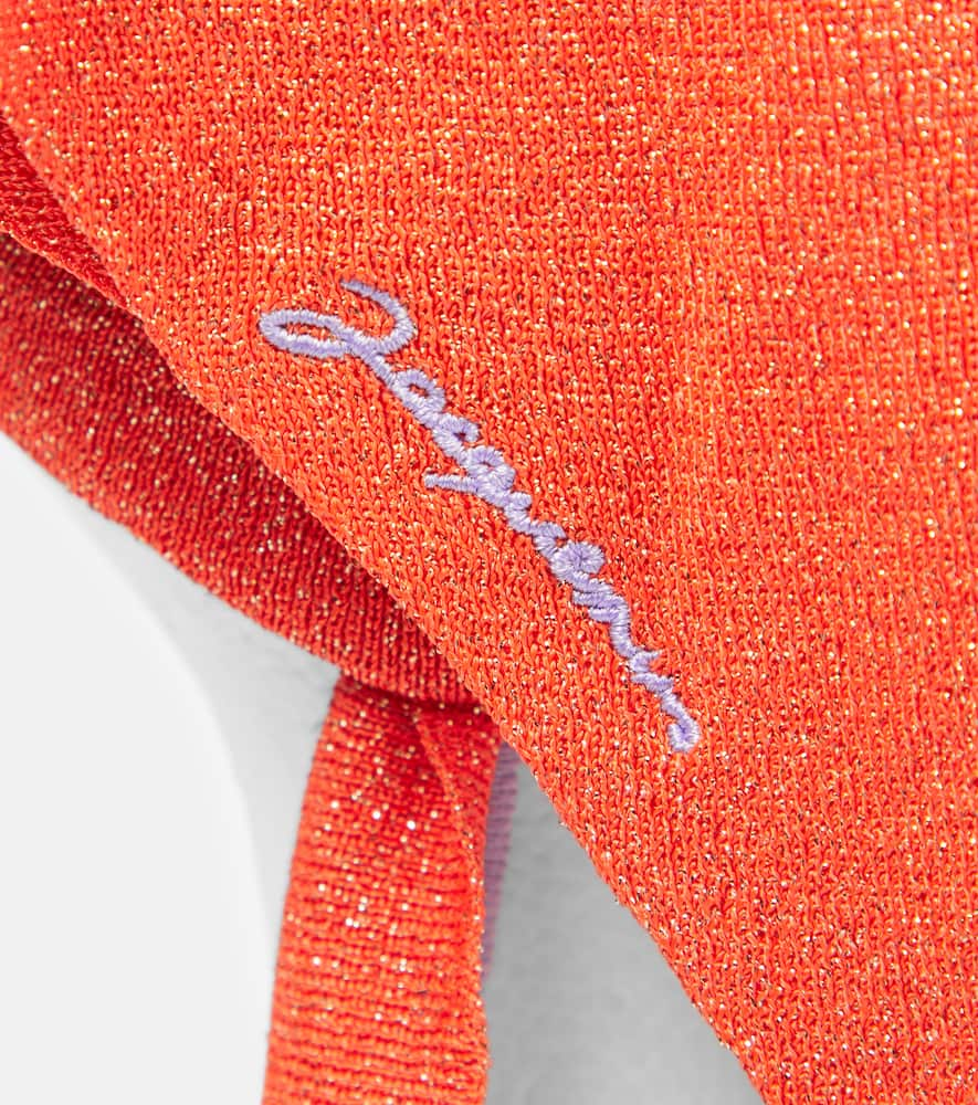 Shop Jacquemus Le Foulard Brilho Scarf In Orange