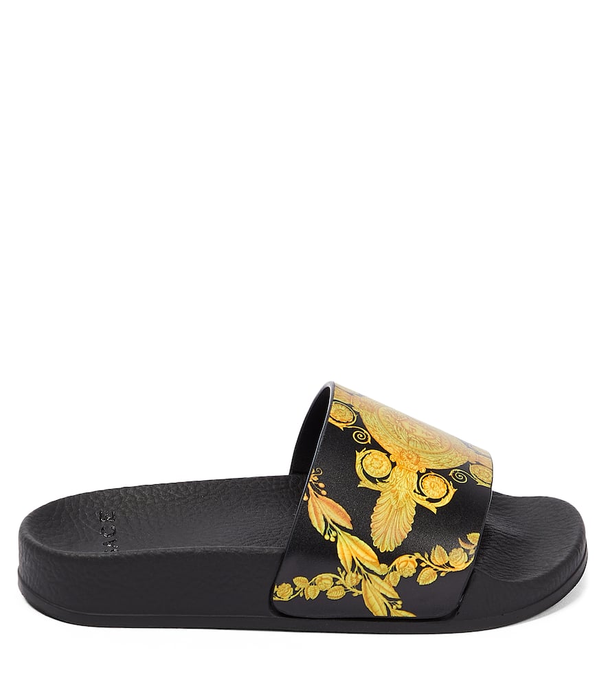 Versace Medusa Rubber Slides In Black