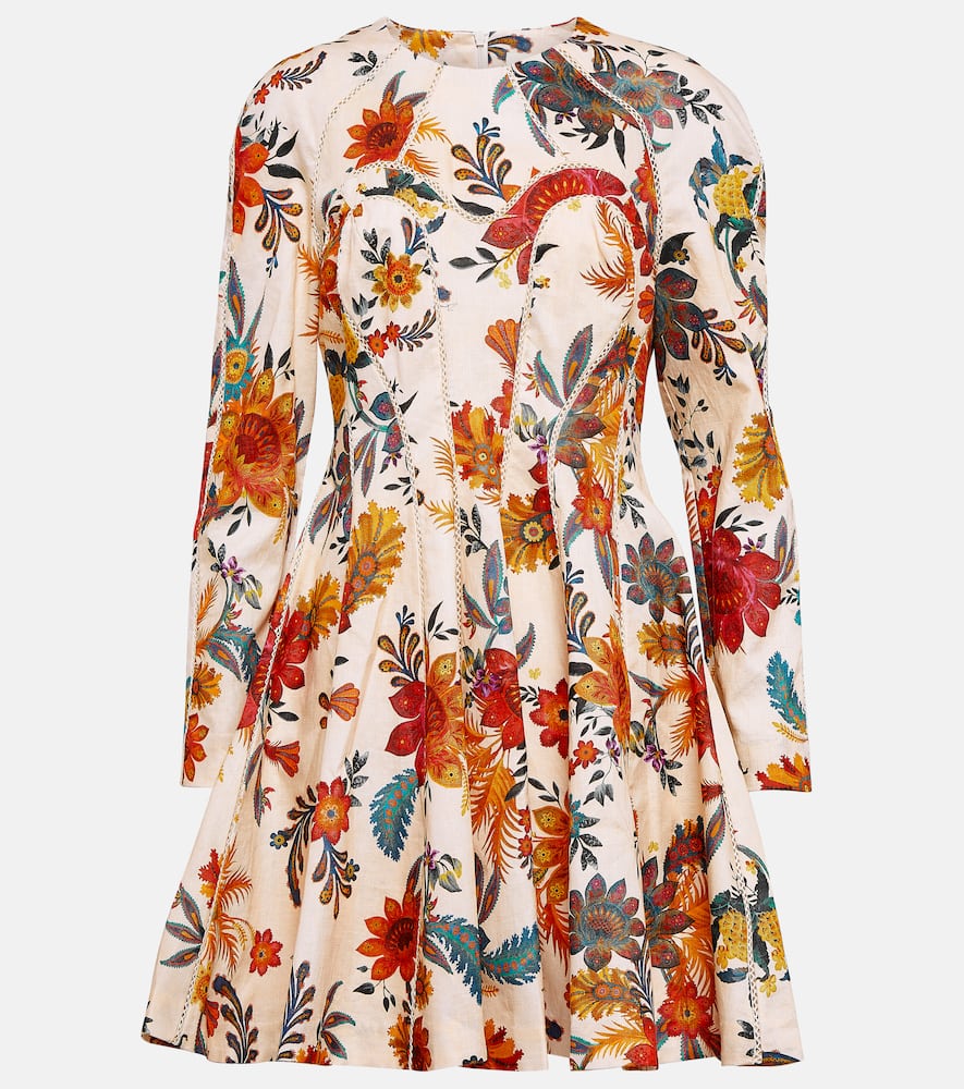 Zimmermann Ginger floral linen minidress