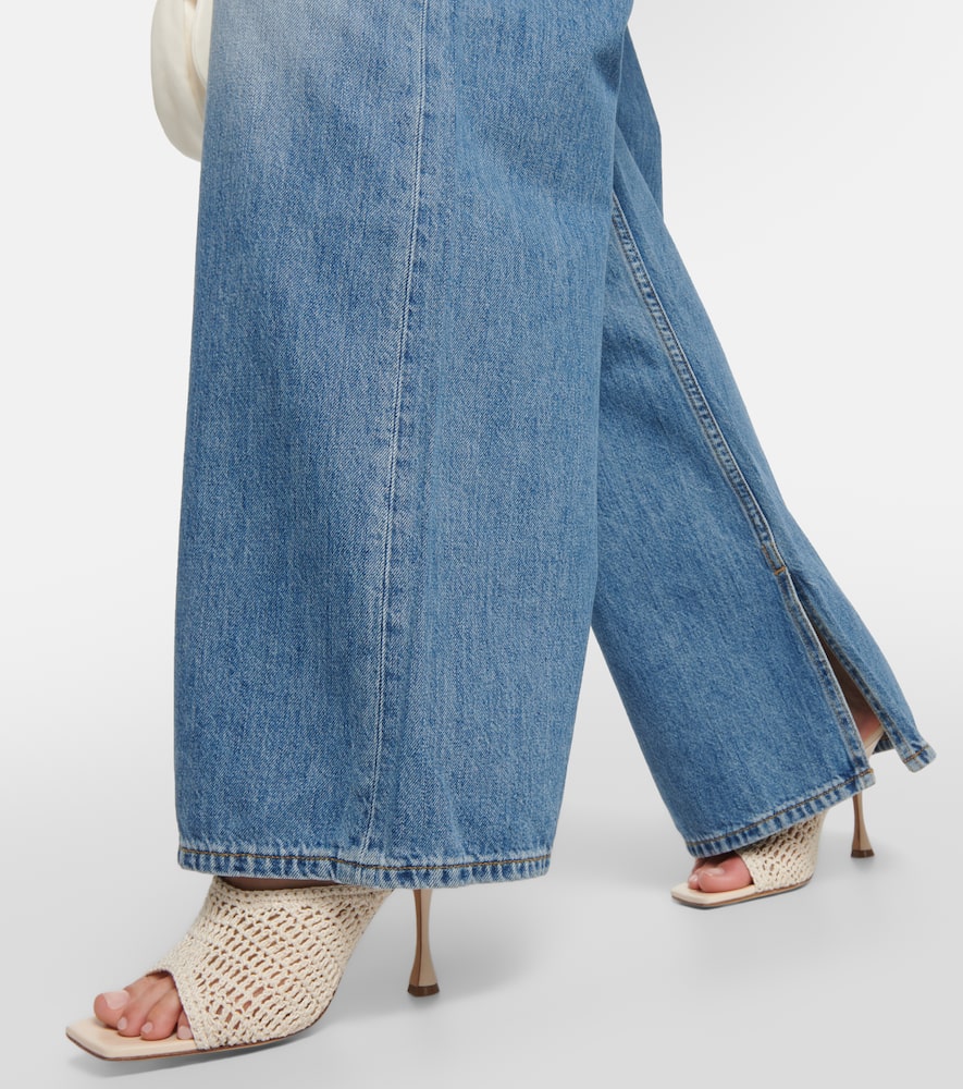 Shop Re/done Low Rider Low-rise Wide-leg Jeans In Blue