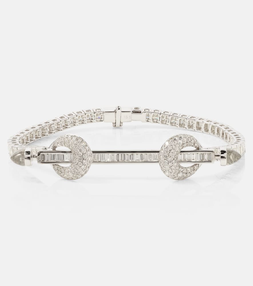 Ananya Chakra 18kt white gold bracelet with diamonds and quartz