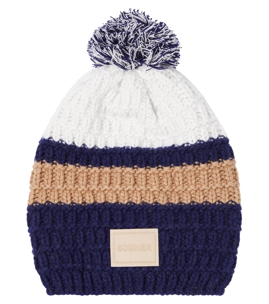 Bogner Kids Nola striped wool-blend beanie