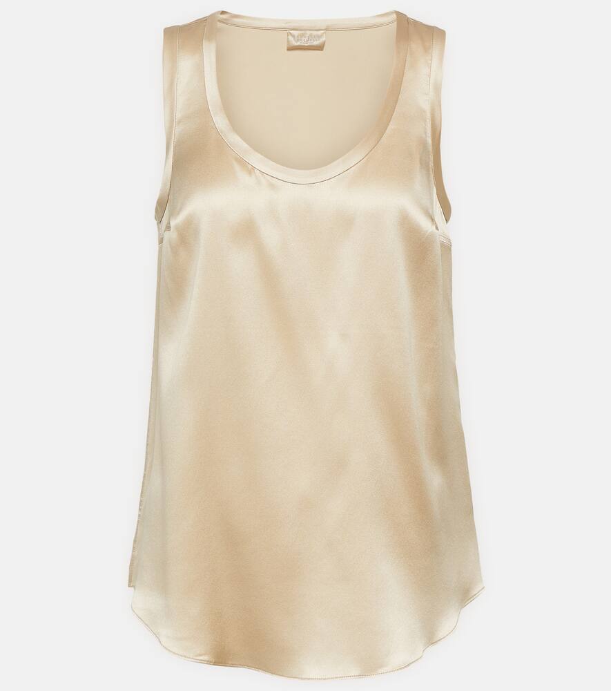 Silk-blend tank top