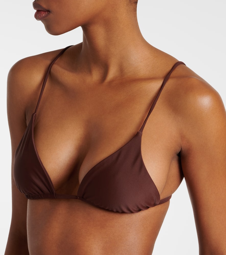 Jade Swim Via Bikini Top In Brown