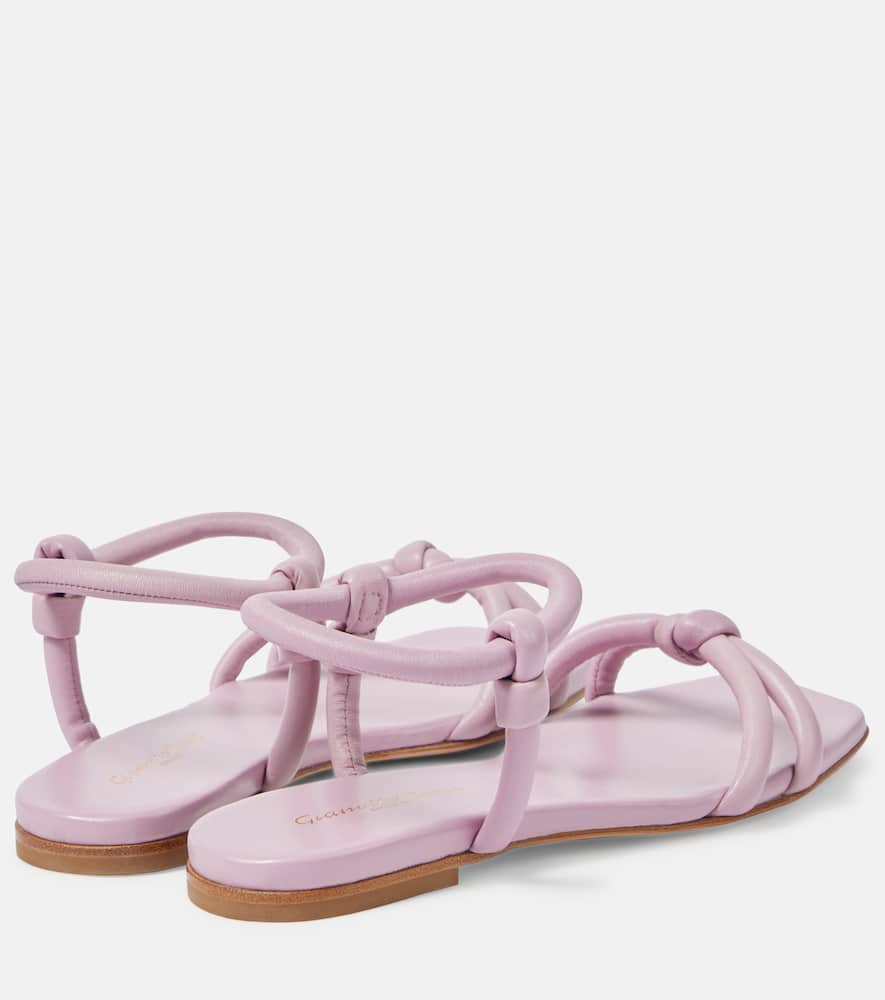 Gianvito Rossi Juno 05 Leather Sandals In Pink