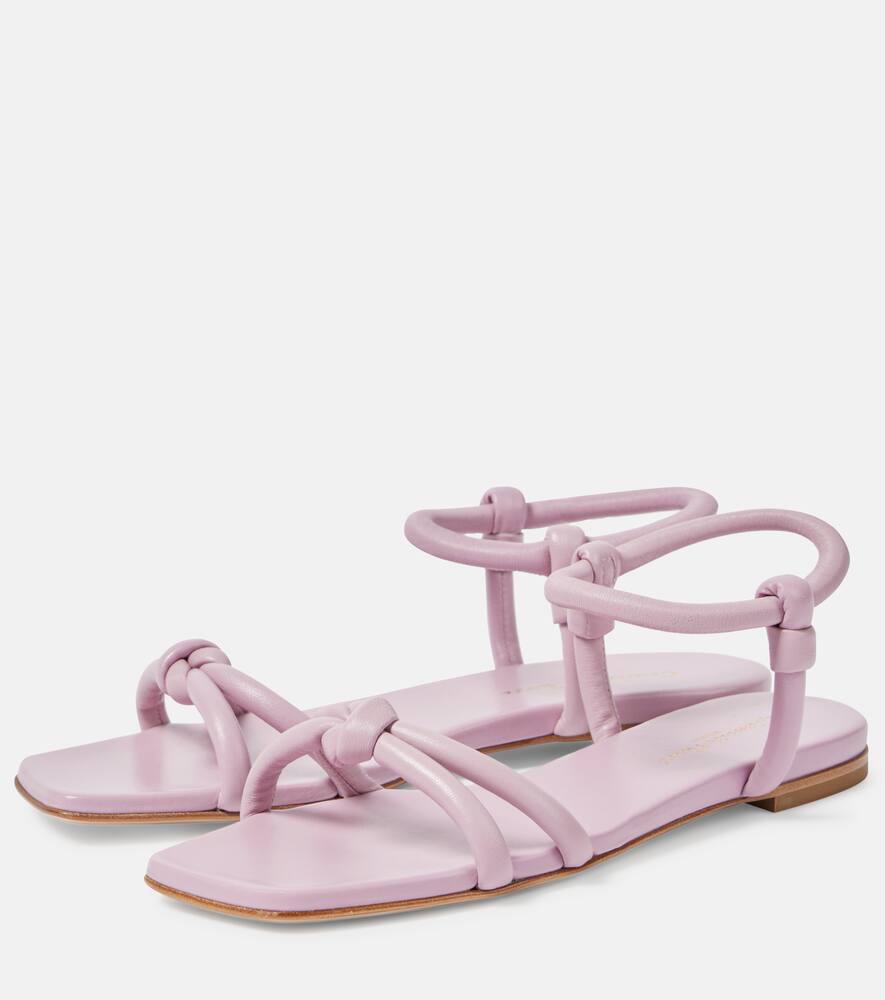 Gianvito Rossi Juno 05 Leather Sandals In Pink
