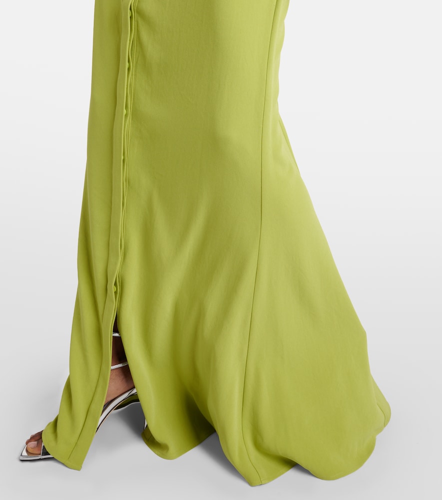  Roland Mouret Roland Mouret Hemdblusenkleid Aus Satin Mit Federn 