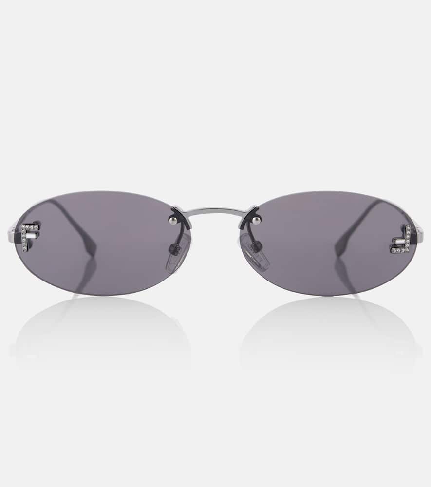 Fendi Fendi First Crystal oval sunglasses