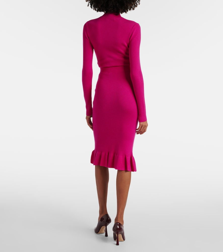  Nina Ricci Nina Ricci Ruffled Wool-blend Miniksirt 