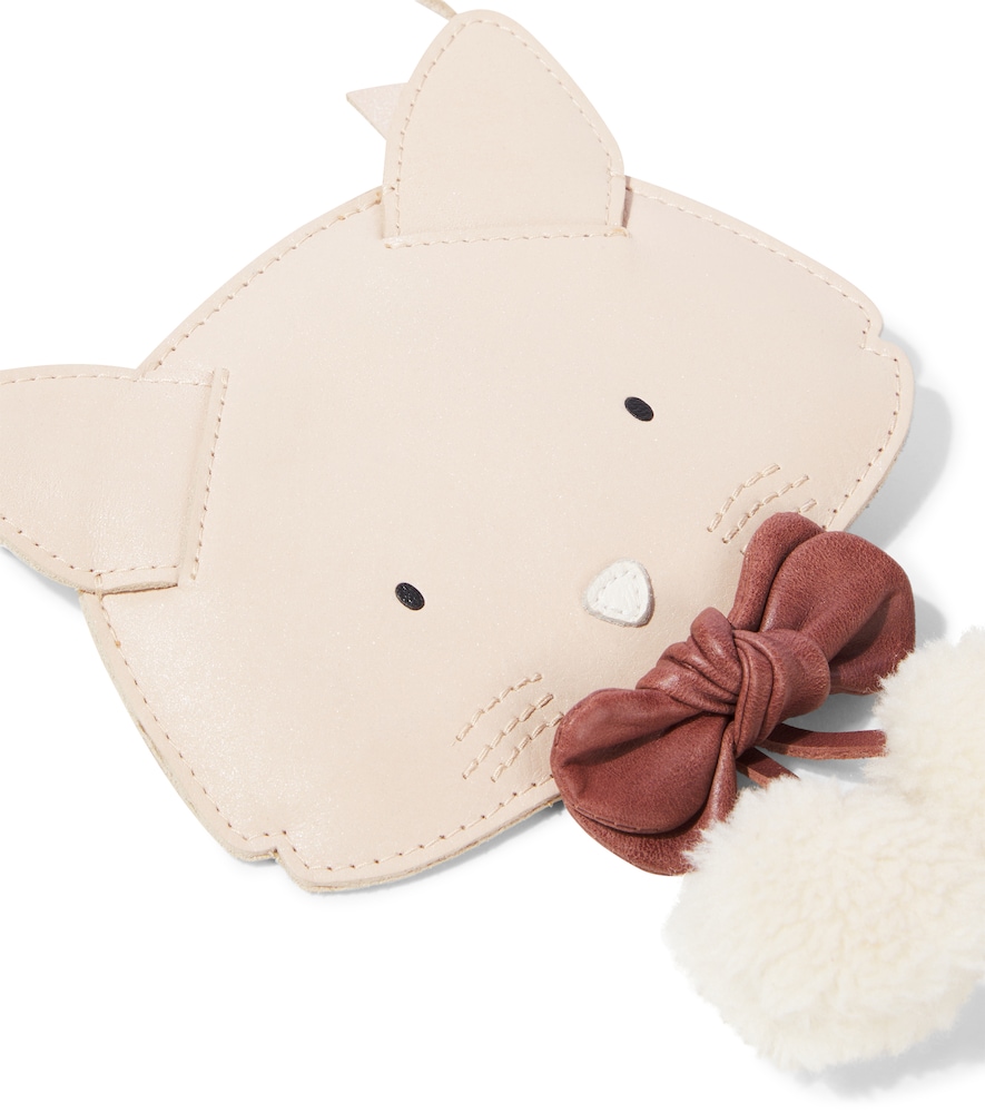  Donsje Donsje Pua Pompom-trimmed Metallic Leather Backpack 