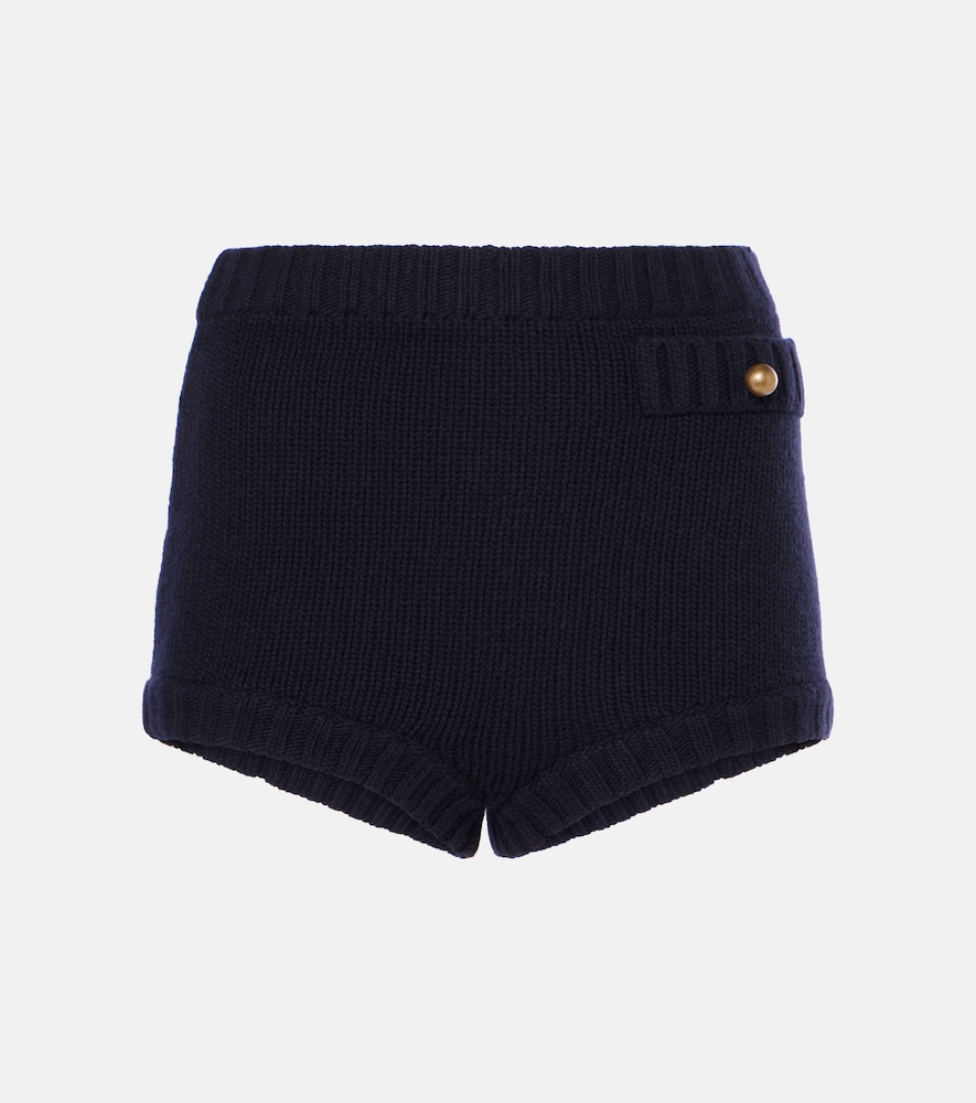 Chloé Short taille haute en laine et cachemire