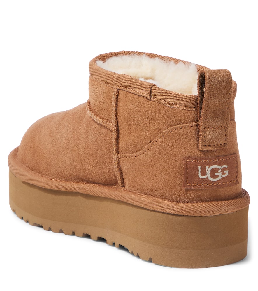 Ugg Brown Classic Ultra Mini Platform Boots In Chestnut