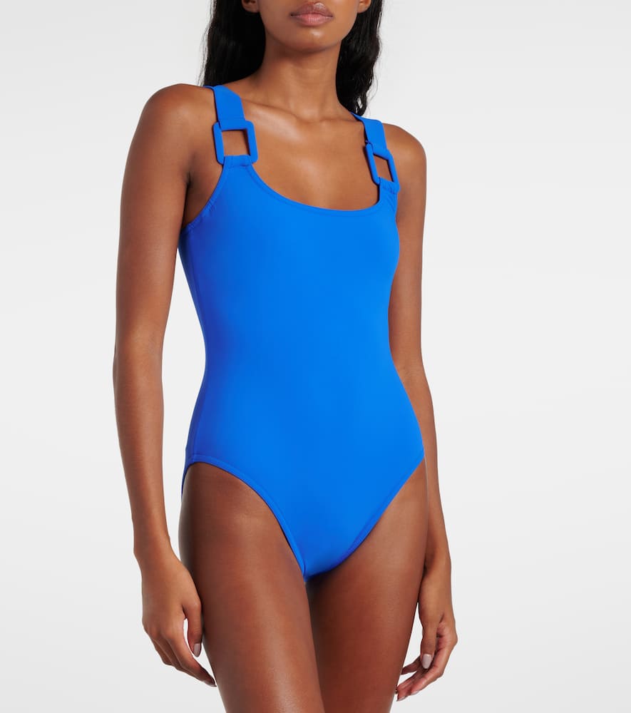 Karla Colletto Juni Ring-detail Swimsuit In Blue