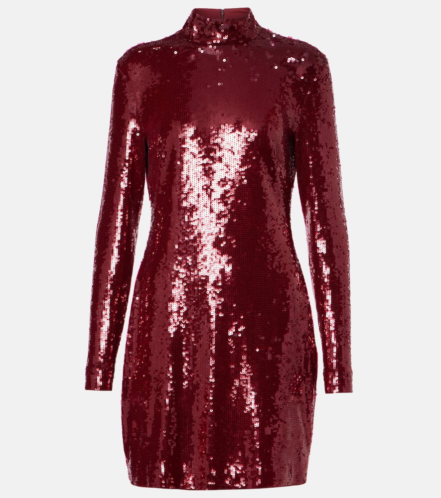 Veronica Beard Sylee Sequined Dress In Burgundy