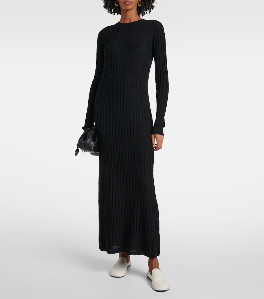 Toteme Cable-knit wool maxi dress