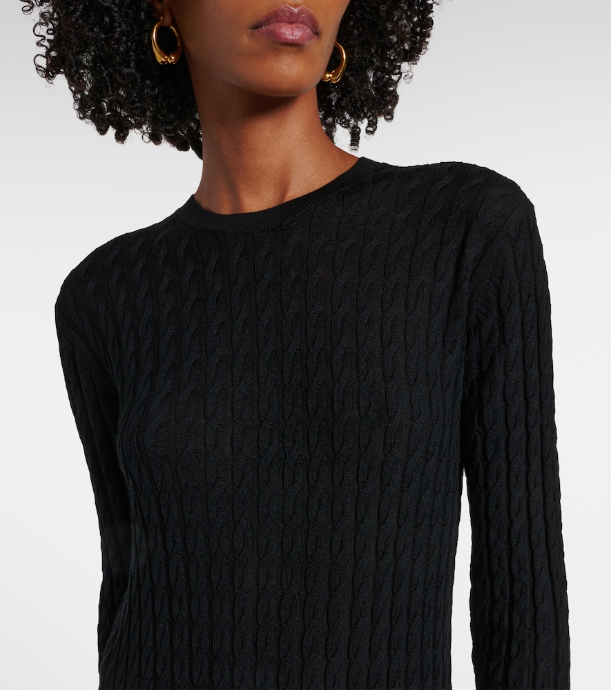 Cable-Knit Wool Maxi Dress