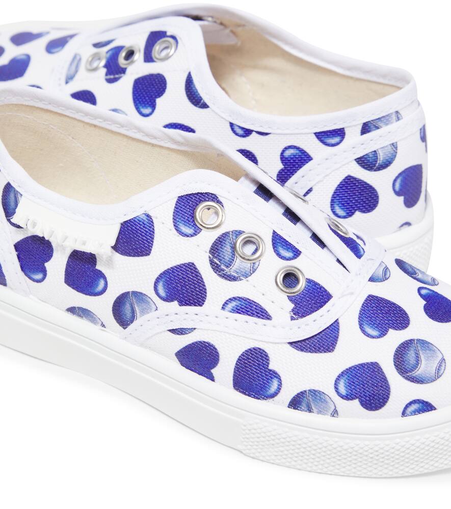 Monnalisa Heart-print Sneakers In White