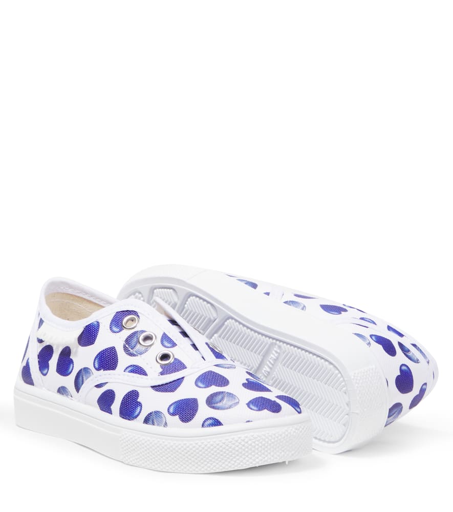 Monnalisa Heart-print Sneakers In White