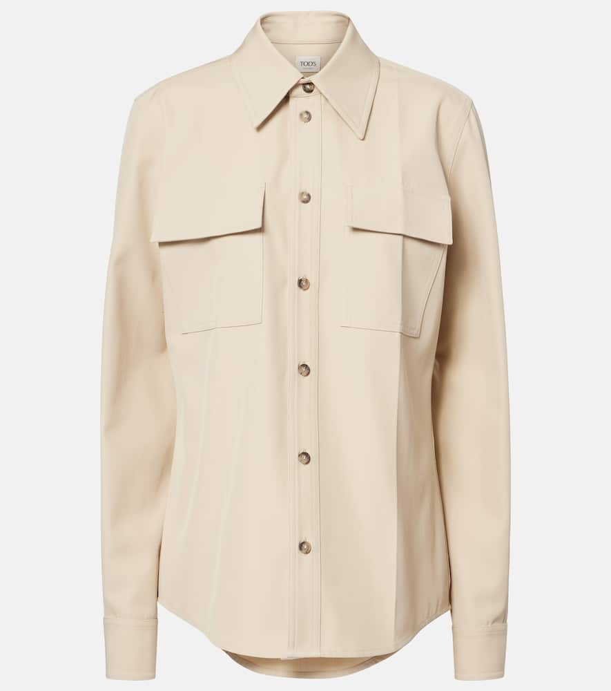Wool and cotton shirt