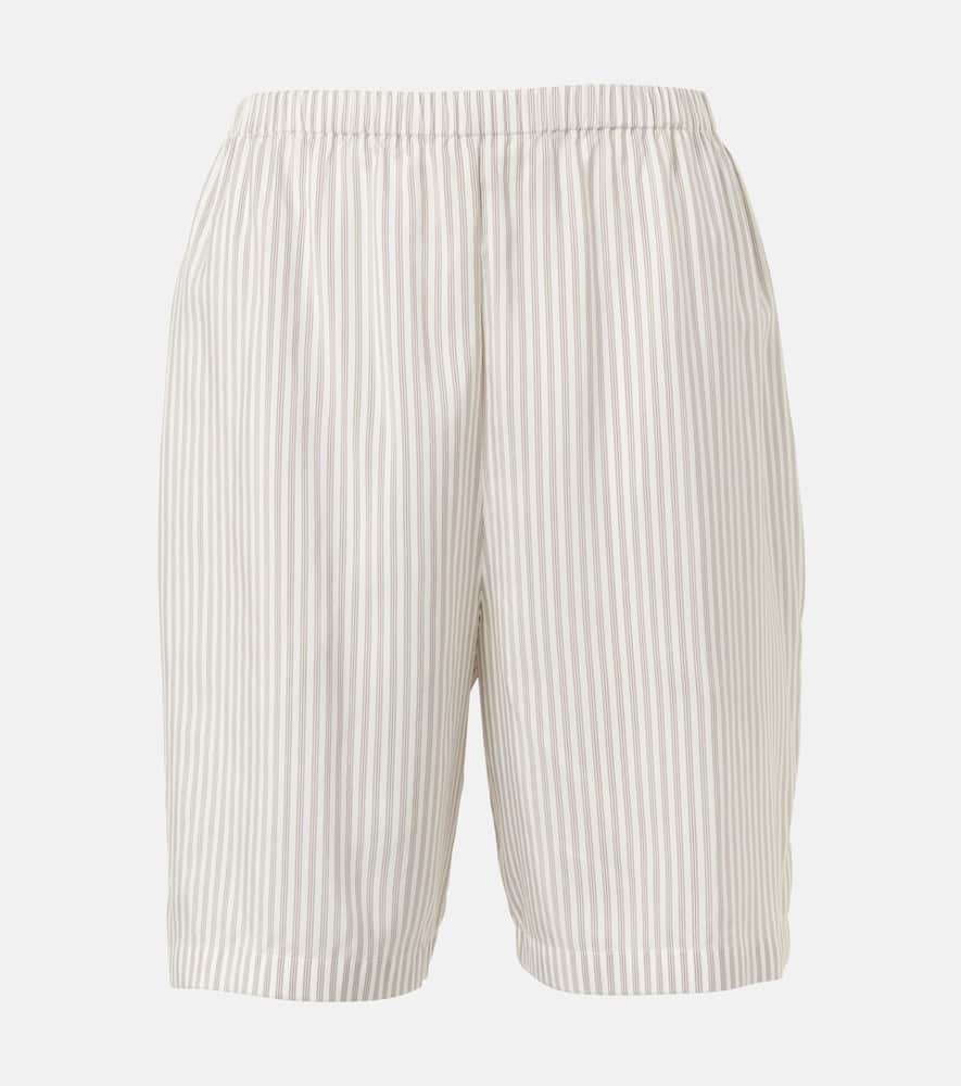 Zinnia striped silk shorts