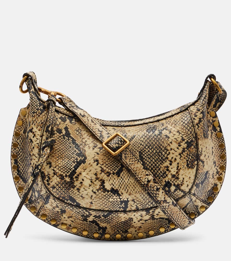 Oskan Moon snake-effect leather shoulder bag