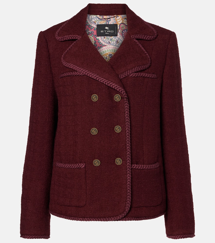 Double-breasted wool and mohair jacket