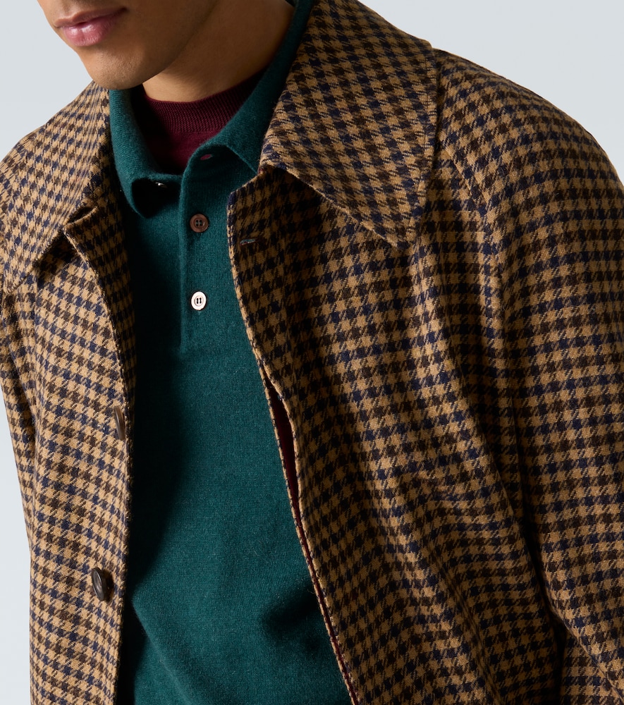  Rubinacci Rubinacci Houndstooth Virgin Wool Coat 
