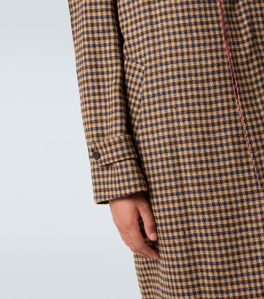  Rubinacci Rubinacci Houndstooth Virgin Wool Coat 