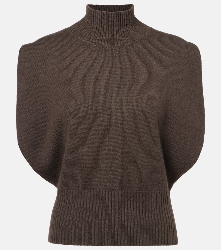 Lisa Yang Zaya Knitted Cashmere Top In Brown
