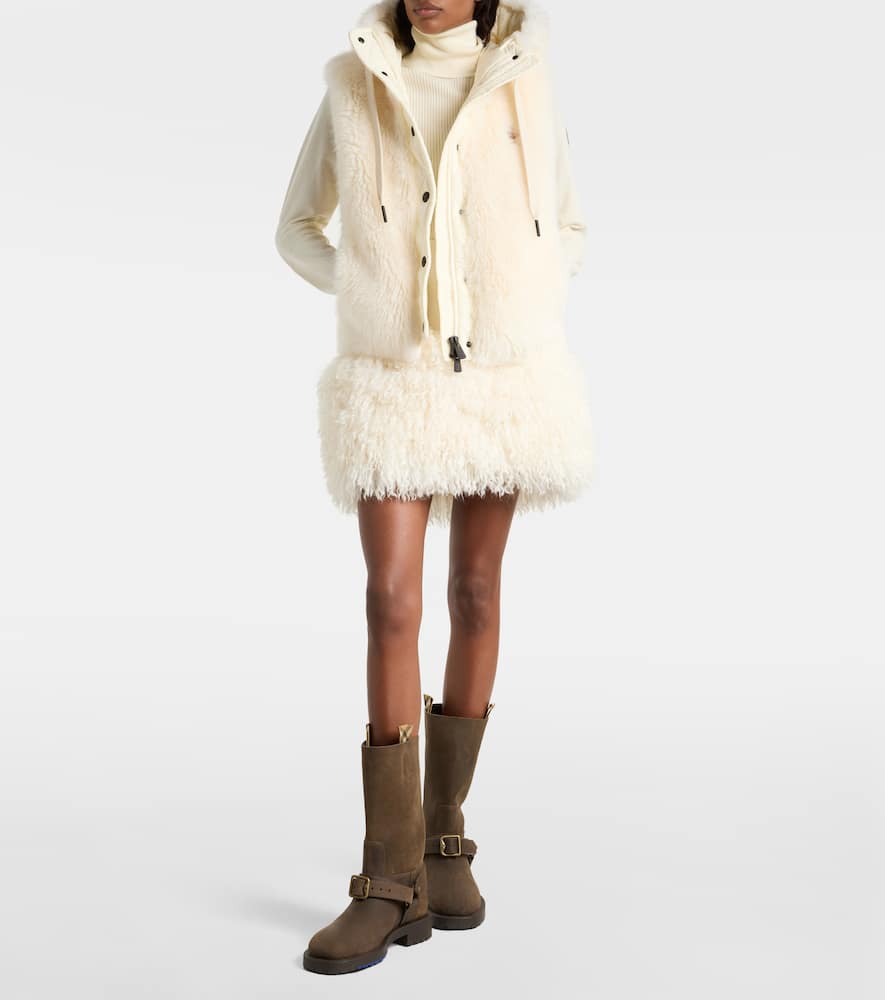 Moncler Turtleneck Wool-blend Sweater In White