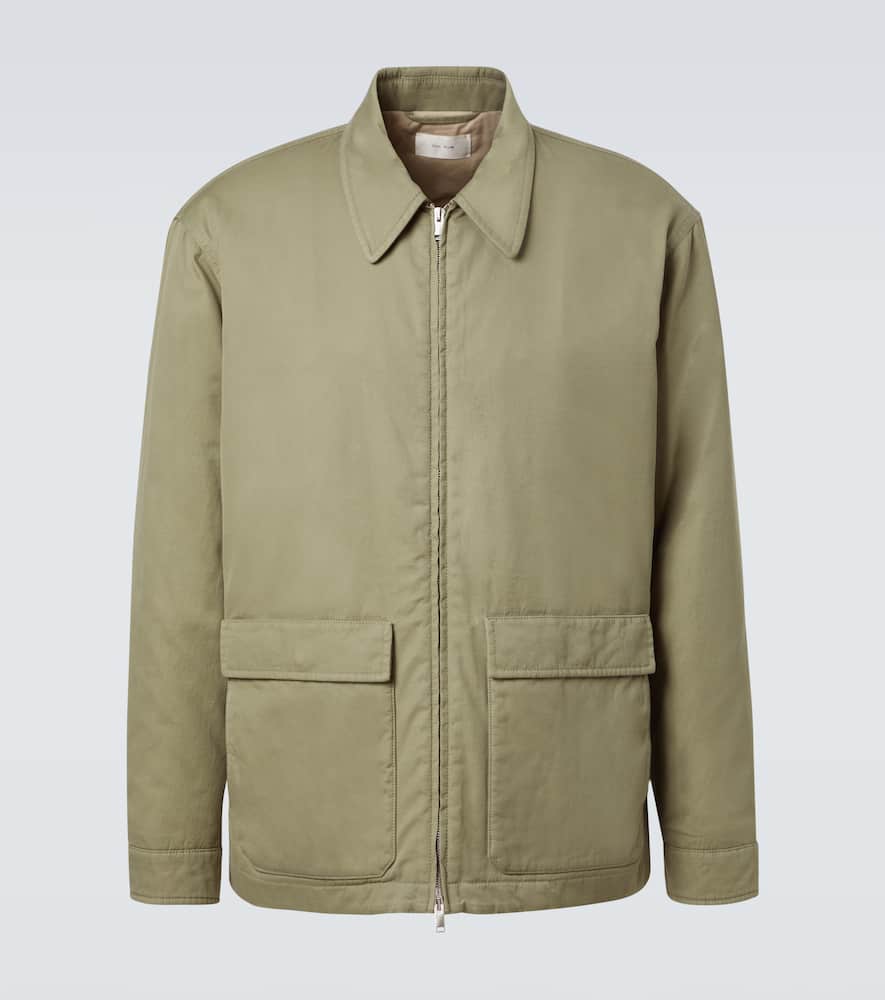 The Row Justo Gabardine Down Field Jacket In Green
