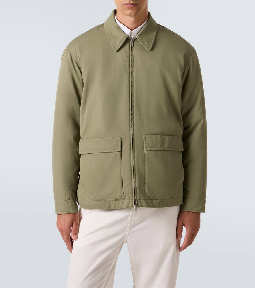 The Row Justo Gabardine Down Field Jacket In Green