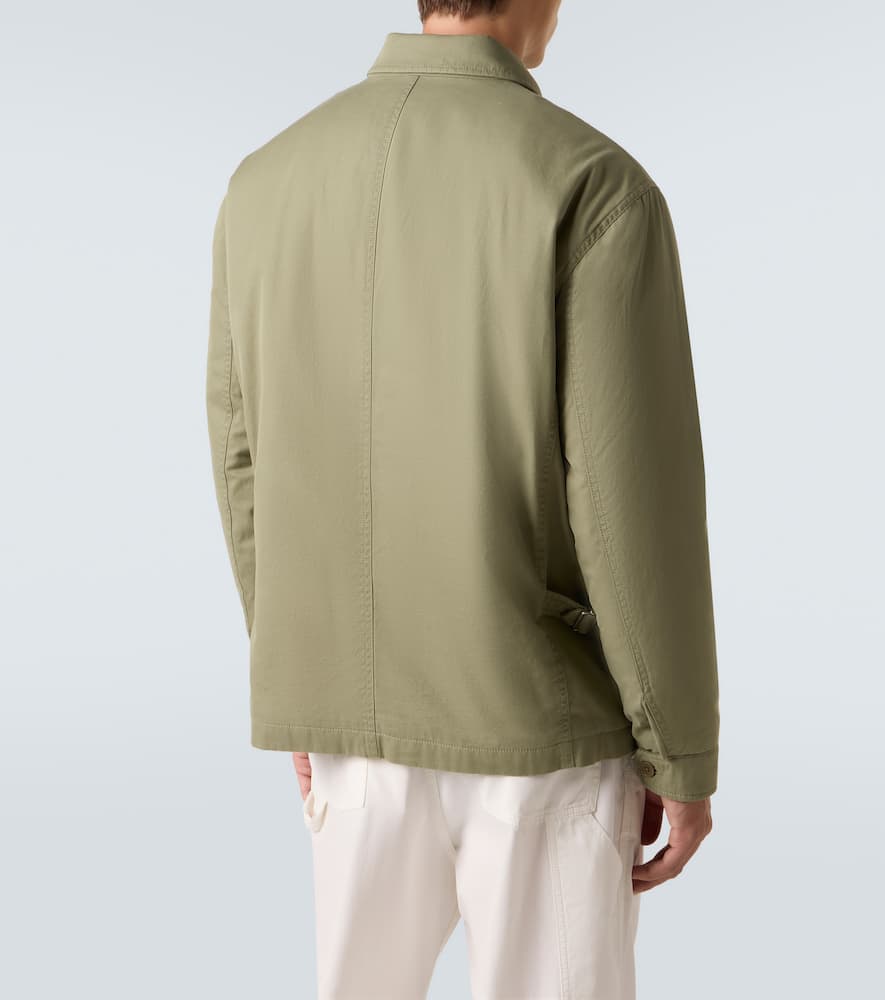 The Row Justo Gabardine Down Field Jacket In Green
