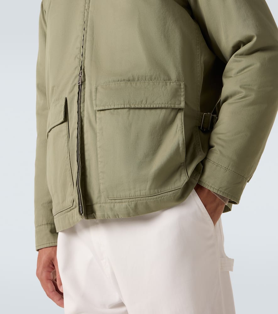 The Row Justo Gabardine Down Field Jacket In Green