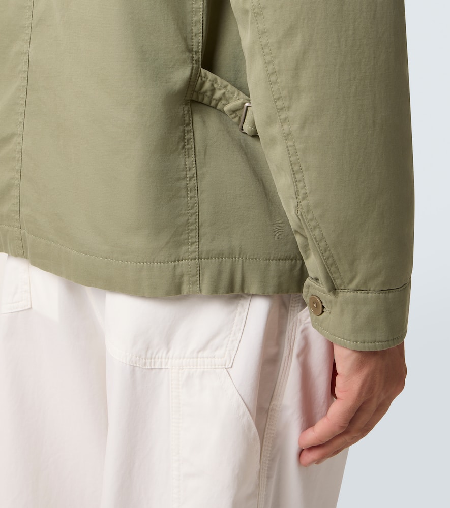 The Row Justo Gabardine Down Field Jacket In Green
