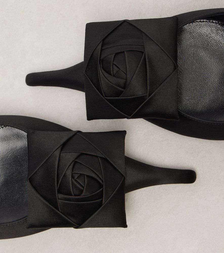 Saint Laurent Dakota 50 Crêpe Satin Slingback Pumps In Black
