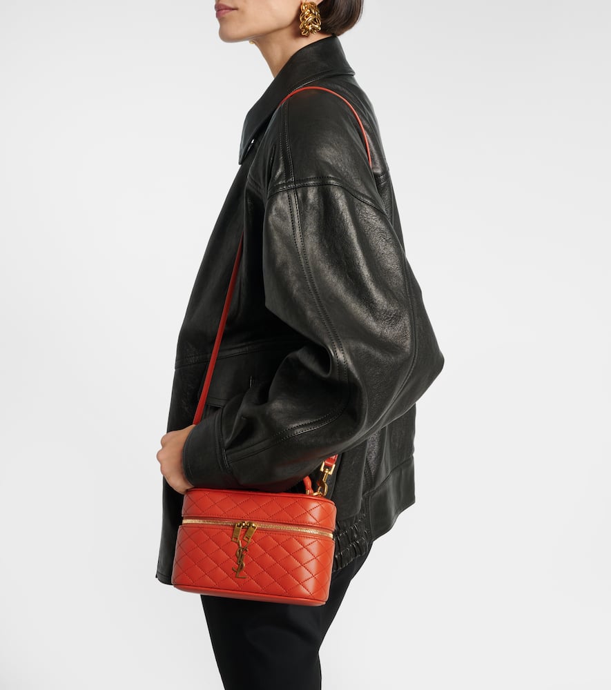 Saint Laurent Borsa Vanity Gaby In Pelle Di Agnello In Orange
