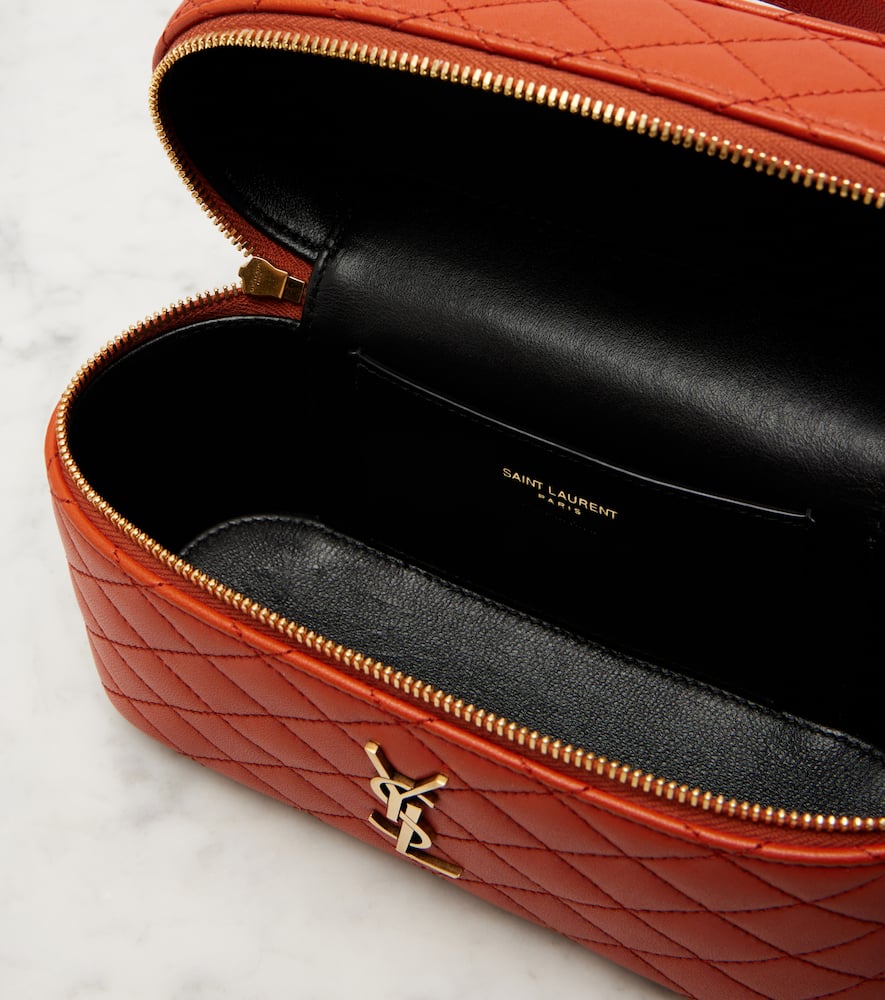 Saint Laurent Borsa Vanity Gaby In Pelle Di Agnello In Orange