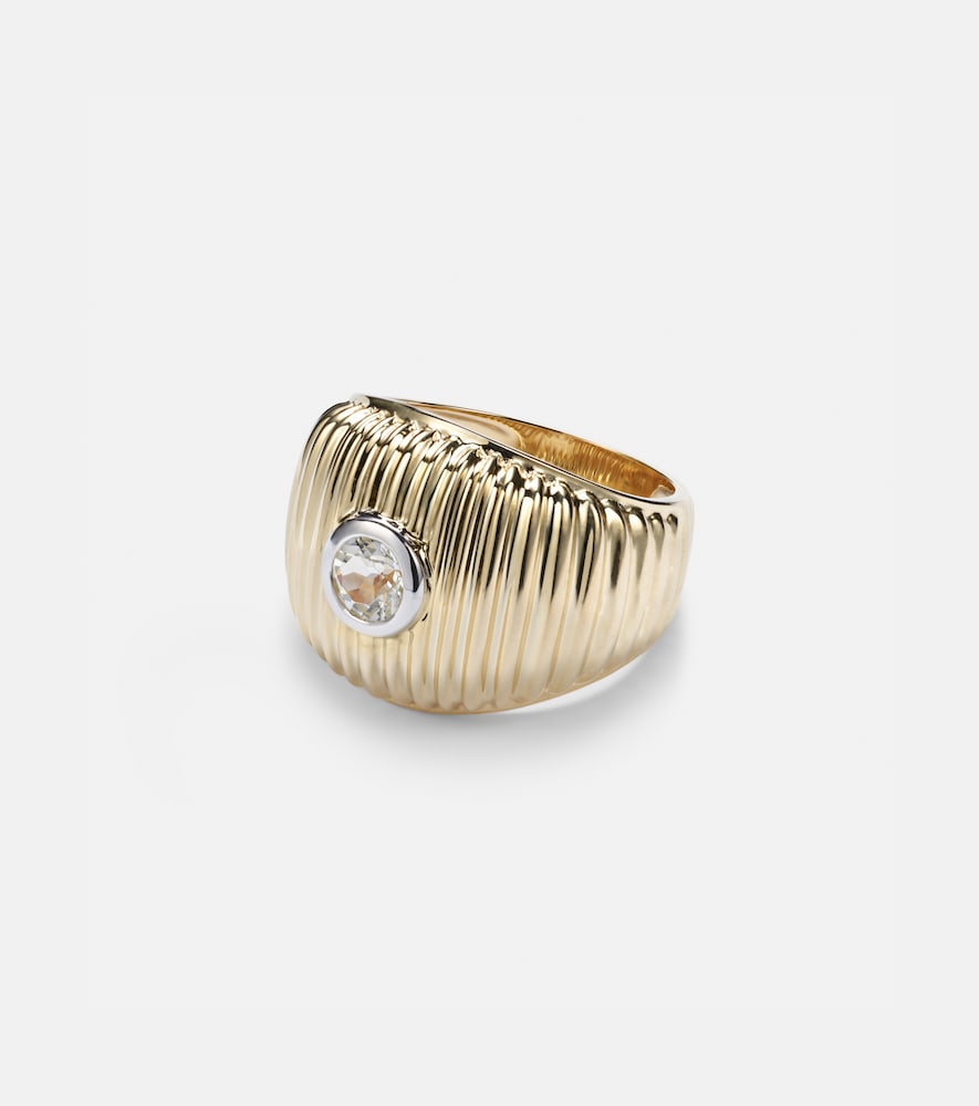 Yvonne Leon Yvonne Léon Berlingot Maxi 9kt gold ring with topaz