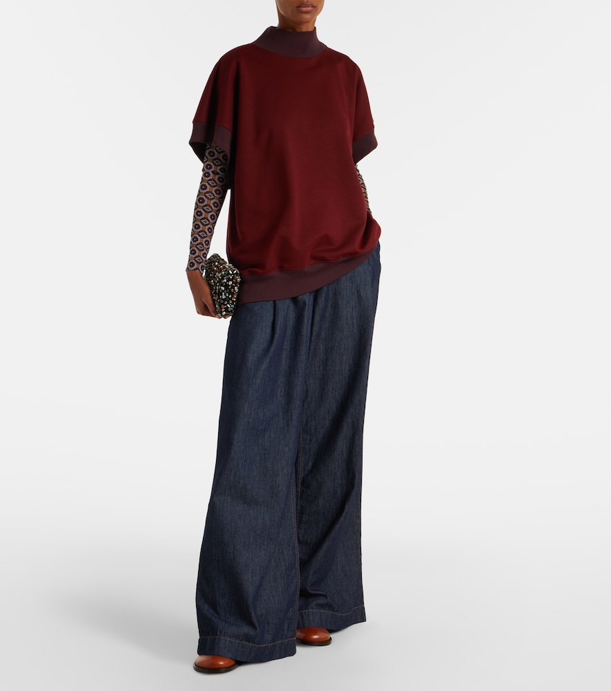 Dries Van Noten Pleated high-rise wide-leg jeans
