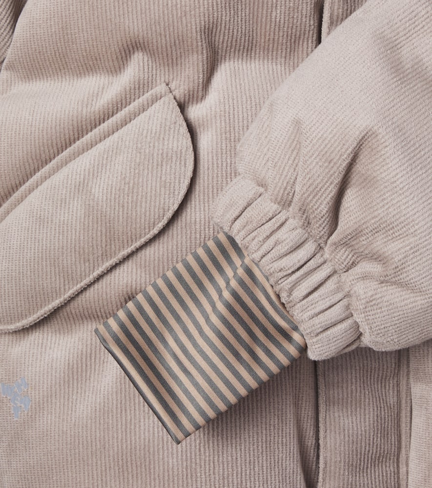 Wheat Mads Corduroy Puffer Jacket In Gray