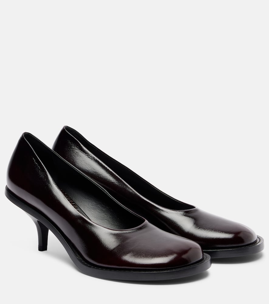 Dries Van Noten 60 Leather Pumps In Red