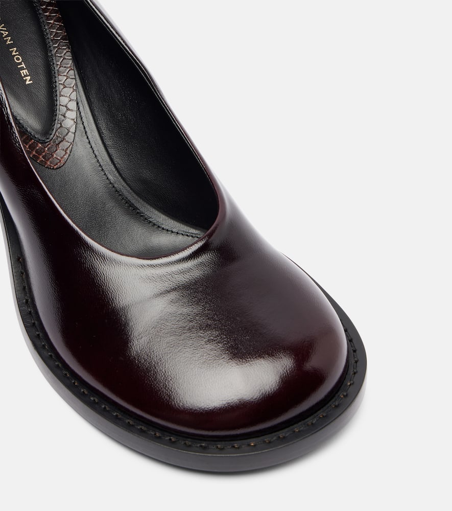 Dries Van Noten 60 Leather Pumps In Red