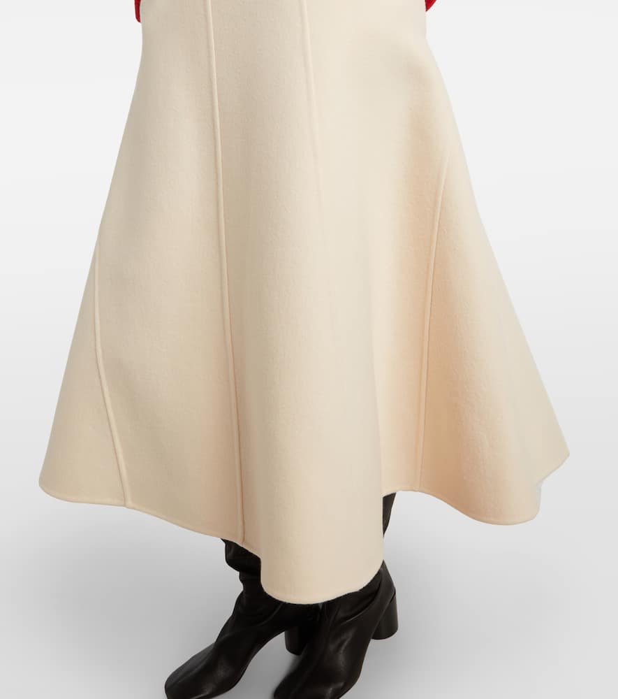 Moncler Genius X Jil Sander Virgin Wool Midi Skirt In White