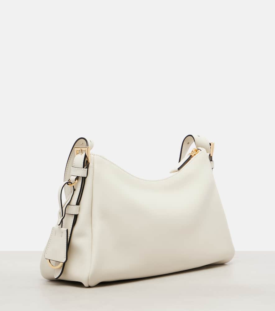 Prada Aimée Medium Leather Shoulder Bag In White